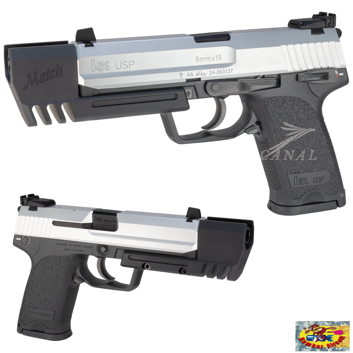 Bomber Airsoft] H&K USP Match コンバージョンキット BM-SL-TMUSPM-SV