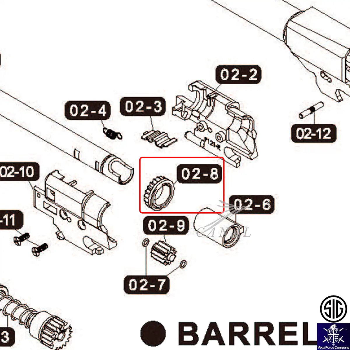 SIG/VFC純正パーツ] P320-M17/M18/XCARRY (VGCIHOP011) ホップ調整