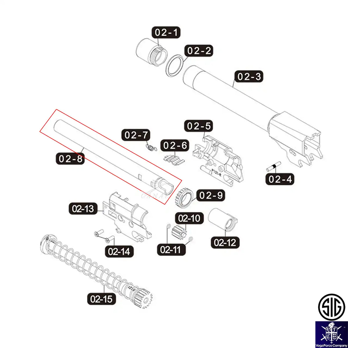 [SIG/VFC純正パーツ] P320-M17 (V007TUB105) M17サイズ インナーバレル (02-8) – Canal Online  Store