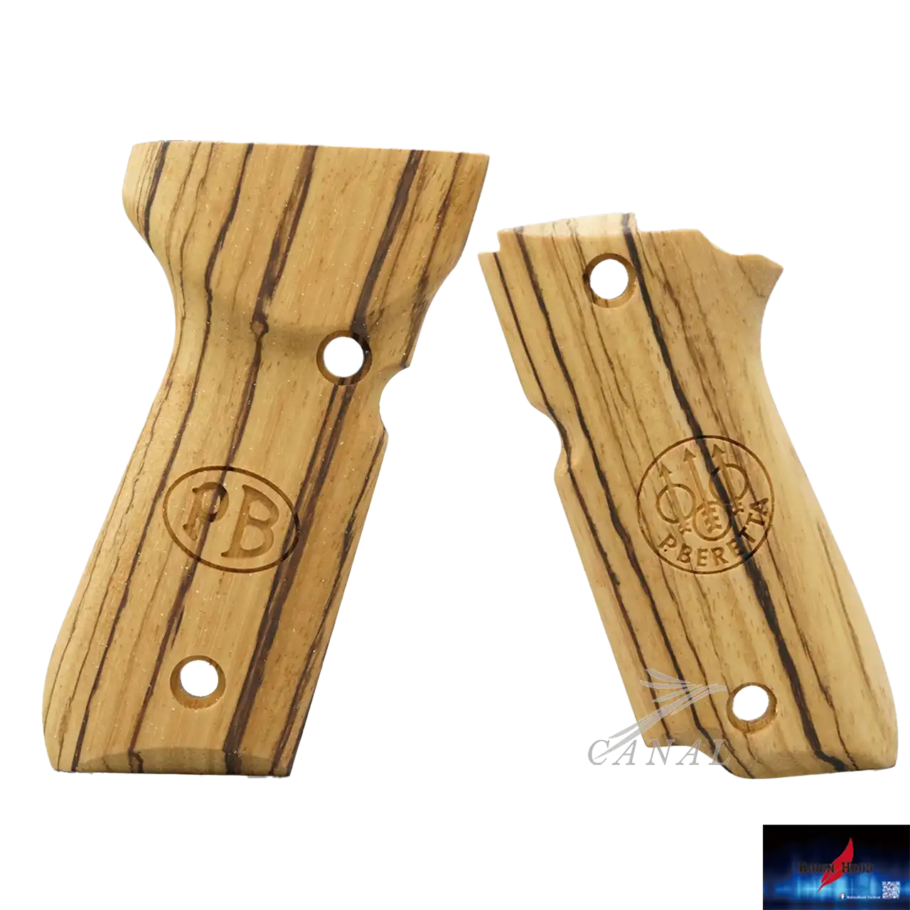Robin hood KSC M93R-Ⅱ システム7用木製グリップ ベレッタ L.A.ホビーショップ / KSC M93R-2 System7用ベレッタロゴ入り