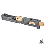 Umarex G19 Gen.4/G19X/G45に対応したKiller Innovations Glock 19 アルミスライド Blackスライド/Goldバレルトイガンパーツ エアソフト Airsoft Toy Proarms