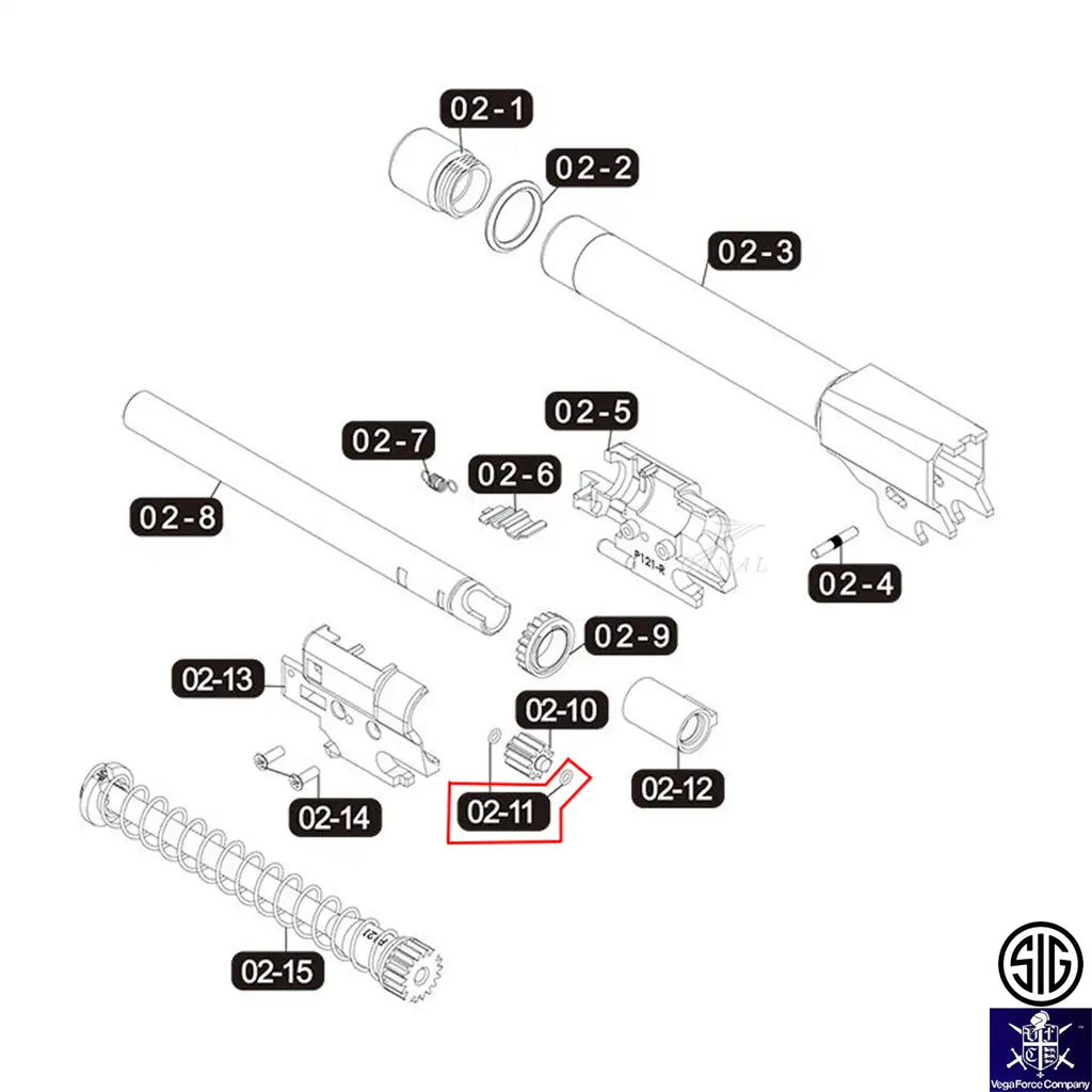 SIG/VFC純正パーツ] P320-M17/M18/XCARRY (PRIG000065) ホップ調整ダイヤル(下)用Oリング (2.0 –  Canal Online Store
