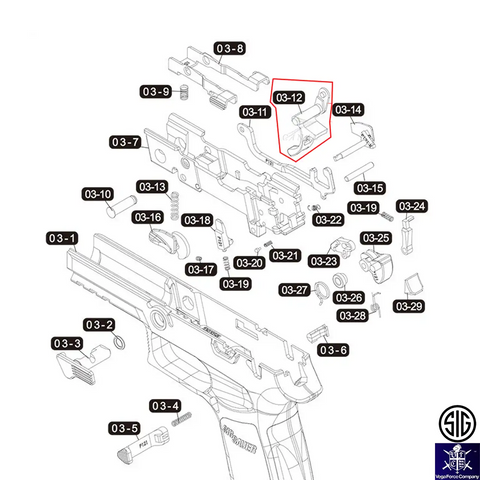 【激安通販オンラインショップ】 SIG/VFC純正パーツ] P320-M17/M18/XCARRY (VGCITHG011) トリガー トイガン